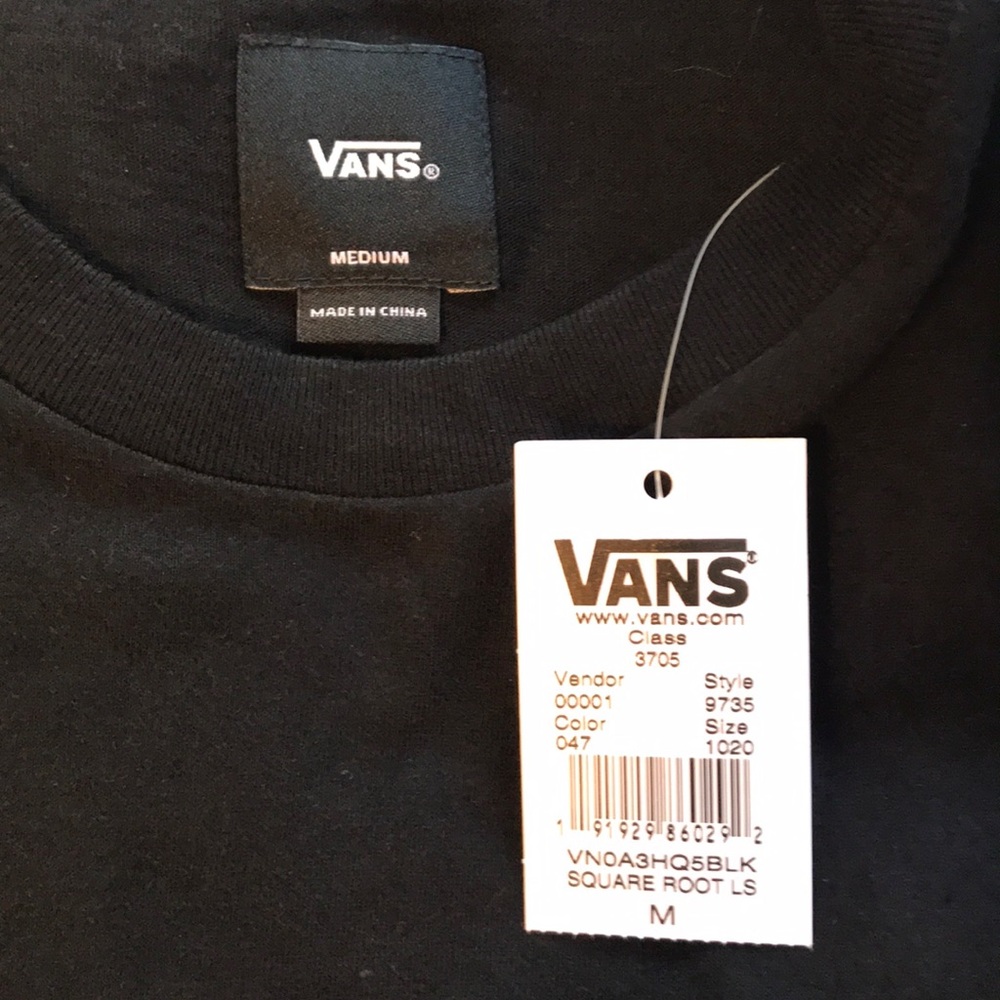 NWT Vans Long Sleeve T-Shirt Square Root LS Men's - Picture 7 of 8